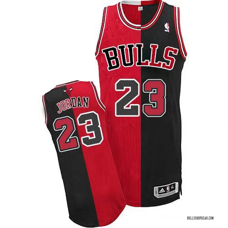 Seaside Give fjols Adidas Chicago Bulls Authentic Black/Red Michael Jordan Split Fashion Jersey  - Men's