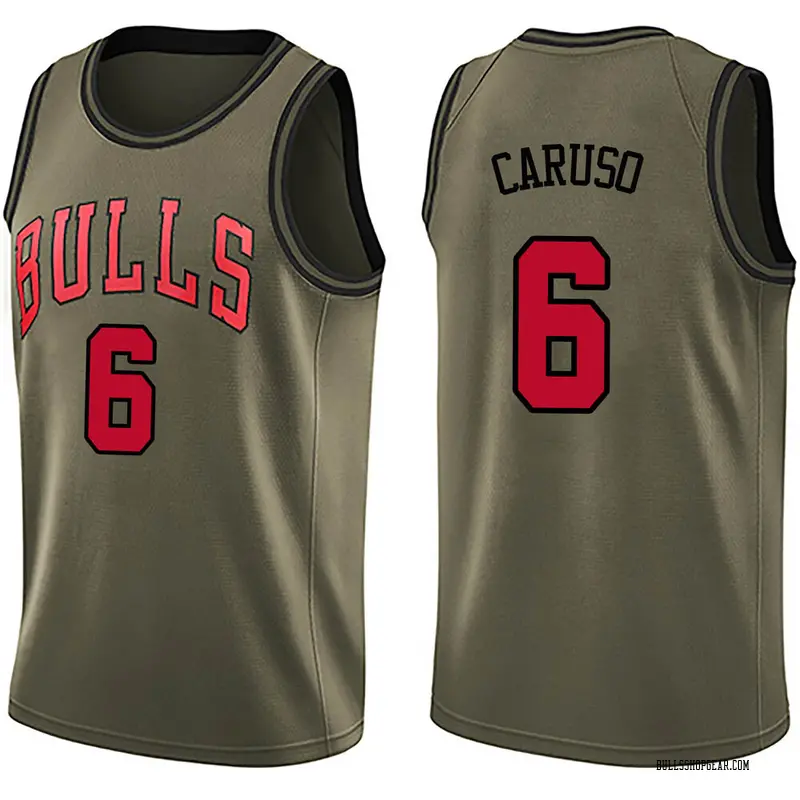 Chicago Bulls Swingman Green Alex Caruso Salute to Service Jersey - Youth