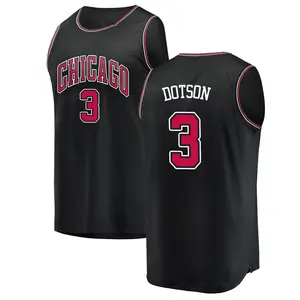 Fanatics Branded Chicago Bulls Swingman Black Devon Dotson Fast Break Jersey - Statement Edition - Men's