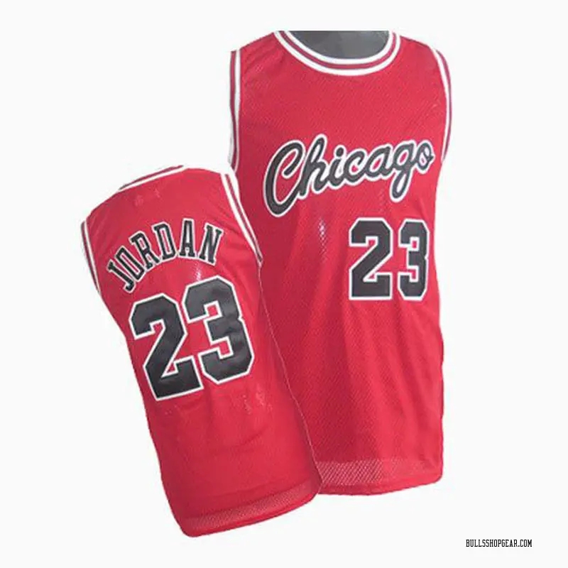 Red Michael Jordan Throwback Jersey 