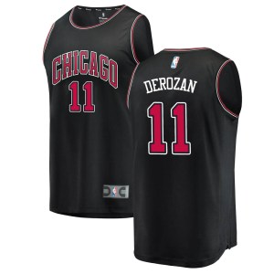 Chicago Bulls Swingman Black DeMar DeRozan Fast Break Jersey - Statement Edition - Men's