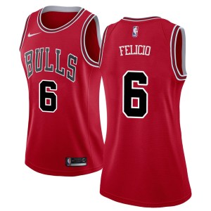 Chicago Bulls Swingman Red Cristiano Felicio Jersey - Icon Edition - Women's