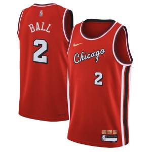 Chicago Bulls Swingman Red Lonzo Ball 2021/22 City Edition Jersey - Youth