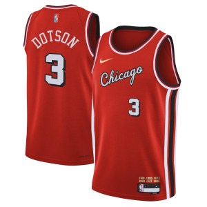 Chicago Bulls Swingman Red Devon Dotson 2021/22 City Edition Jersey - Youth