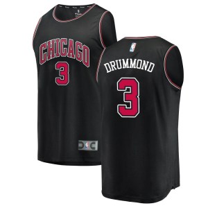 Chicago Bulls Fast Break Black Andre Drummond Jersey - Statement Edition - Youth