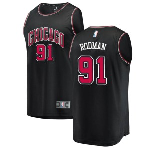 Chicago Bulls Black Dennis Rodman Fast Break Jersey - Statement Edition - Youth