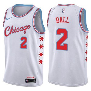 Chicago Bulls Swingman White Lonzo Ball Jersey - City Edition - Men's