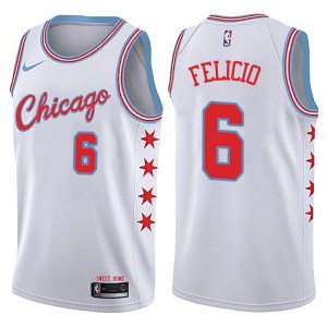 Chicago Bulls Swingman White Cristiano Felicio Jersey - City Edition - Men's