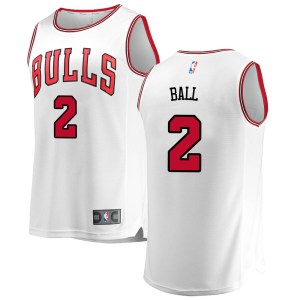 Chicago Bulls White Lonzo Ball Fast Break Jersey - Association Edition - Youth