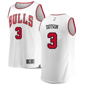 Chicago Bulls White Devon Dotson Fast Break Jersey - Association Edition - Youth