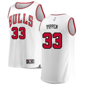 Chicago Bulls White Scottie Pippen Fast Break Jersey - Association Edition - Youth