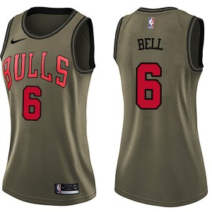 Chicago Bulls Swingman Green Jordan Bell Salute to Service Jersey - Women's