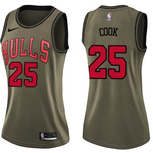 Chicago Bulls Swingman Green Tyler Cook Salute to Service Jersey - Women's