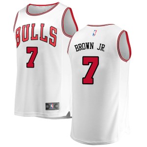 Chicago Bulls White Troy Brown Jr. Fast Break Jersey - Association Edition - Men's