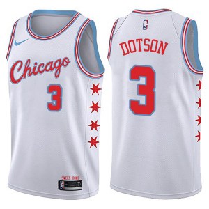 Chicago Bulls Swingman White Devon Dotson Jersey - City Edition - Youth