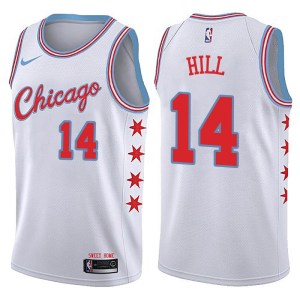 Chicago Bulls Swingman White Malcolm Hill Jersey - City Edition - Youth