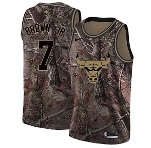 Chicago Bulls Swingman Brown Troy Brown Jr. Camo Realtree Collection Jersey - Youth