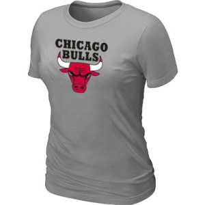 Chicago Bulls Grey Big & Tall Primary Logo T-Shirt - Light - Women's