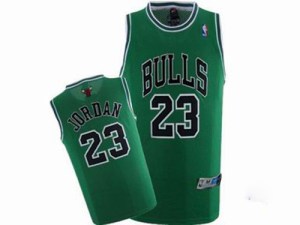Chicago Bulls Authentic Green Michael Jordan Throwback Jersey - Men's