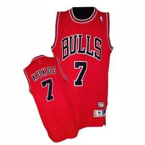 Chicago Bulls Authentic Red Toni Kukoc Throwback Jersey - Men's