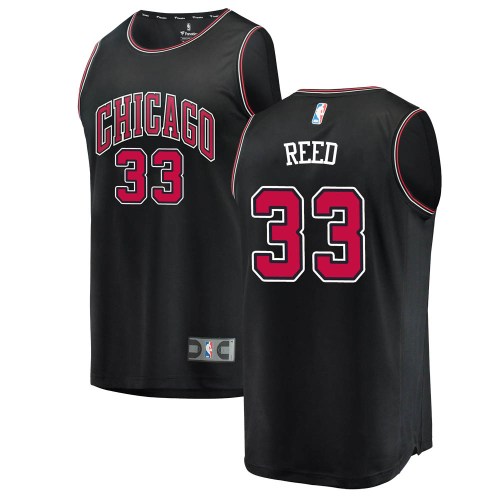 Chicago Bulls Black Willie Reed Fast Break Jersey - Statement Edition - Youth