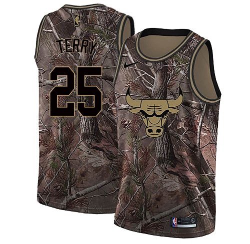 Chicago Bulls Swingman Camo Dalen Terry Realtree Collection Jersey - Youth