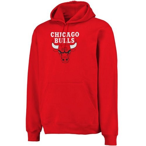 Chicago Bulls Red Logo Pullover Hoodie Sweatshirt - - Men's