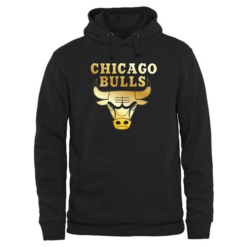 Chicago Bulls Gold Collection Pullover Hoodie - Black - Men's
