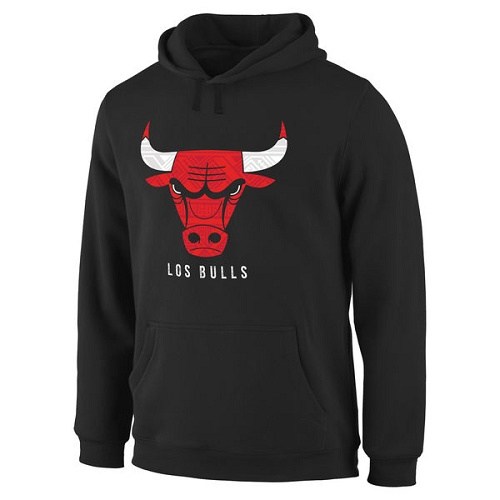 Chicago Bulls Black Noches Enebea Pullover Hoodie - - Men's